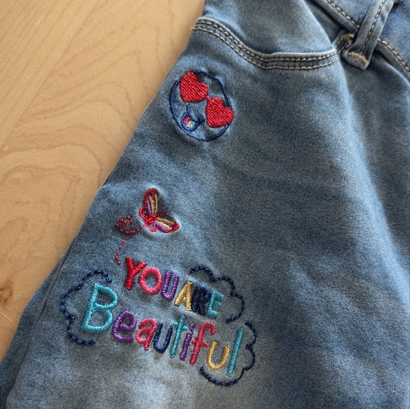 Custom jeggings size 10-12 patches embroidery - Picture 7 of 8